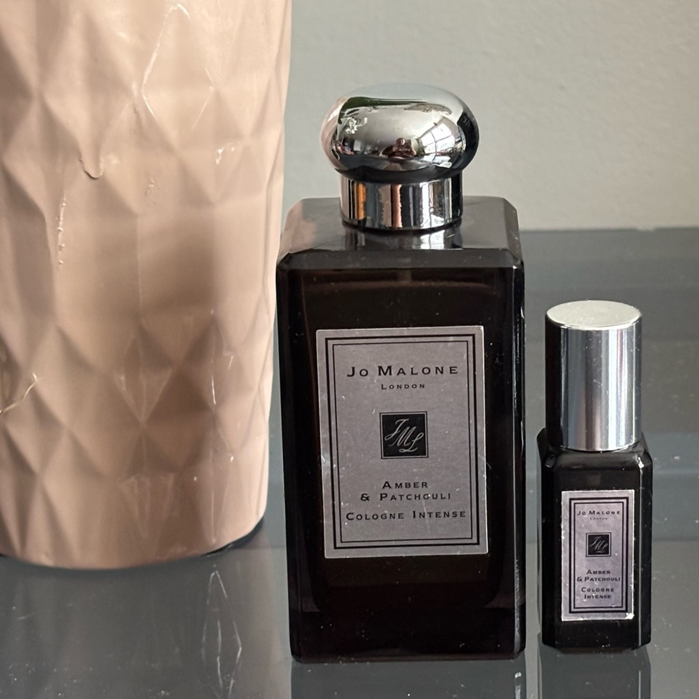 Jo Malone Black Amber & Patchouli full size and mini